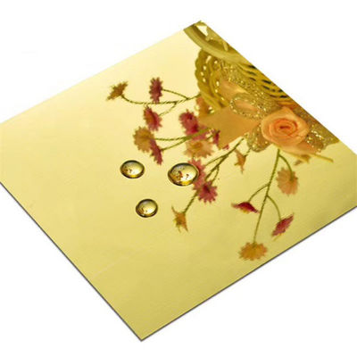 304 feuilles d'acier inoxydable de miroir d'or de feuille d'acier inoxydable de couleur d'or de 316l solides solubles 430